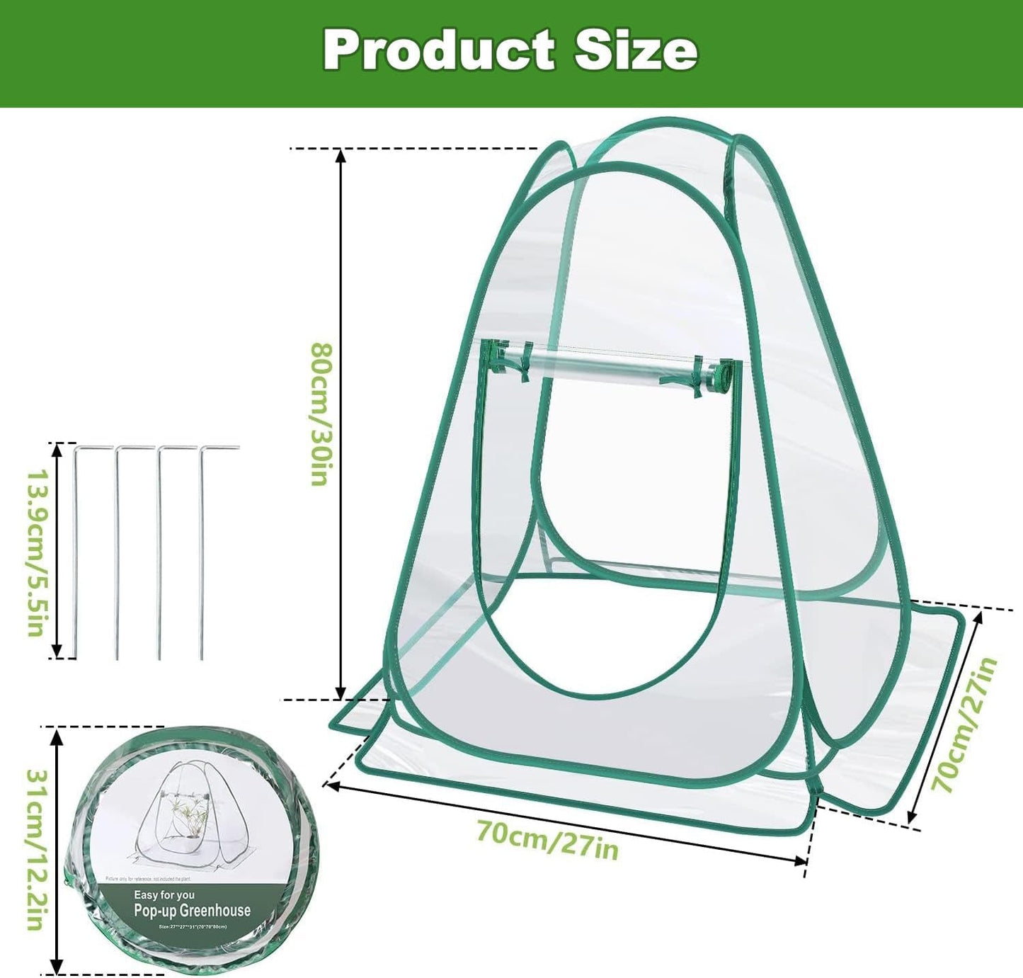 2 - Pack Pop - Up Greenhouse: Portable Plant Protection for Indoor & Outdoor Gardens - Nourishment Tapestry