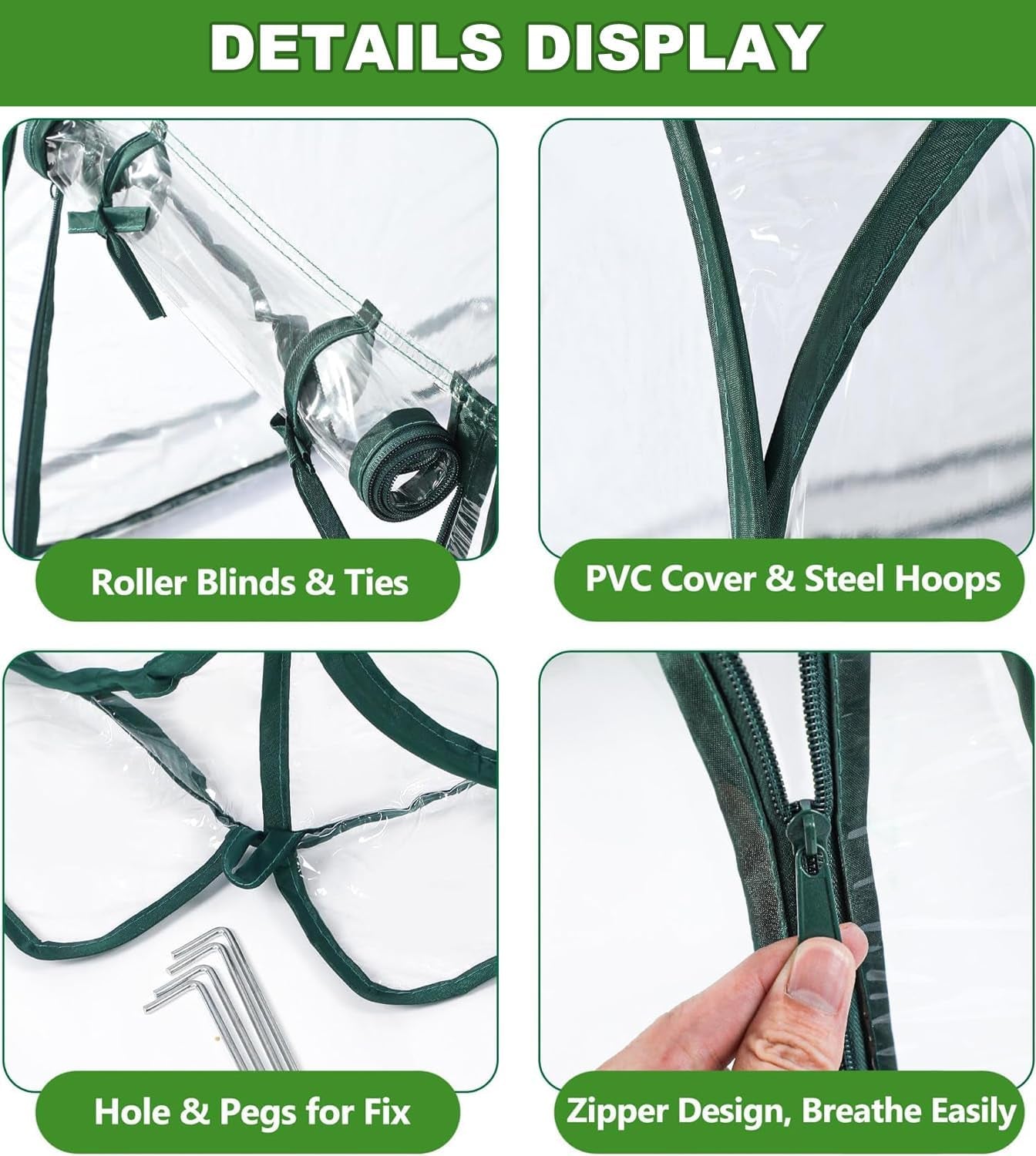 2 - Pack Pop - Up Greenhouse: Portable Plant Protection for Indoor & Outdoor Gardens - Nourishment Tapestry