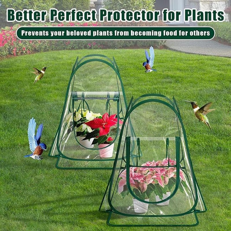 2 - Pack Pop - Up Greenhouse: Portable Plant Protection for Indoor & Outdoor Gardens - Nourishment Tapestry
