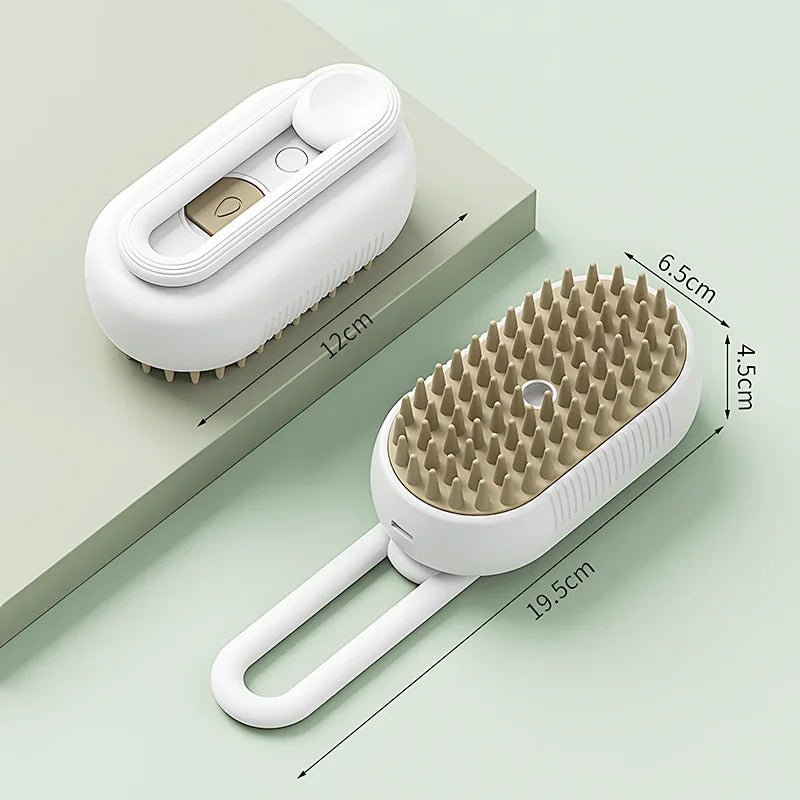 3 - in - 1 Electric Pet Grooming Brush: Steam Clean, Massage & Remove Hair for Dogs & Cats - Nourishment Tapestry
