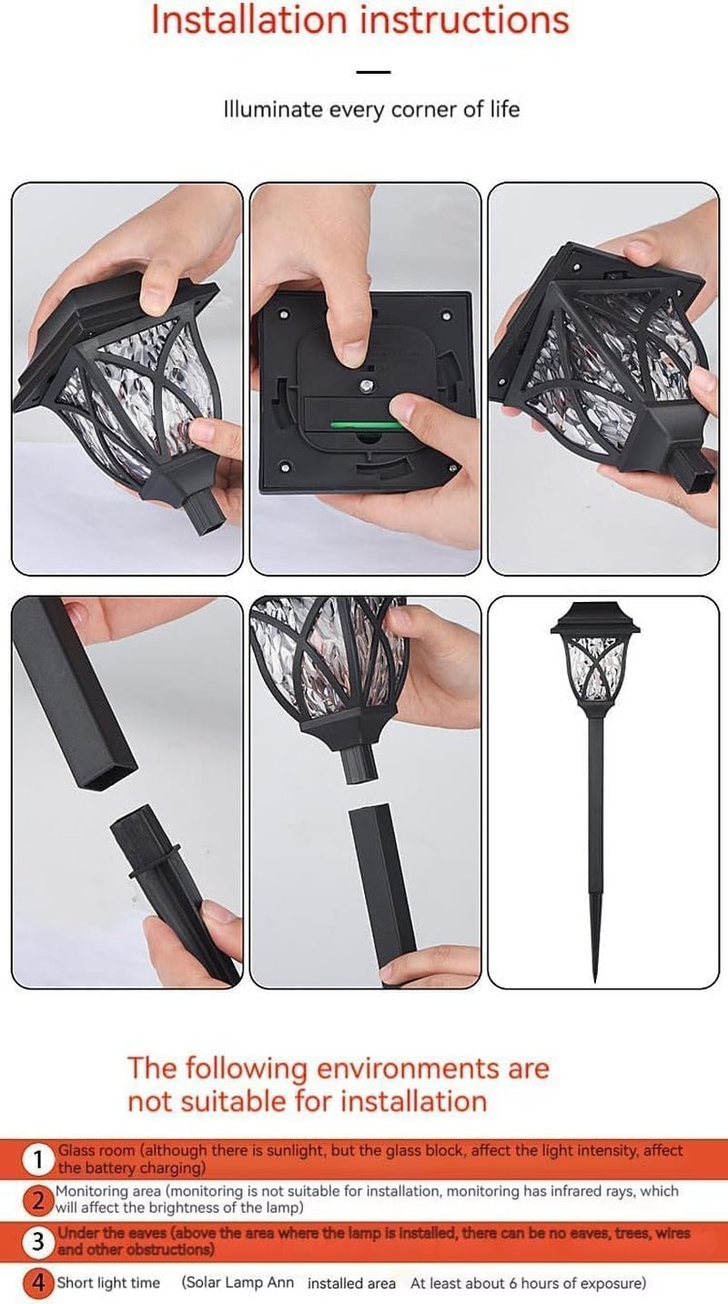 6 - Pack Solar LED Path Lights: Illuminate Your Garden with Eco - Friendly Lights - Nourishment Tapestry
