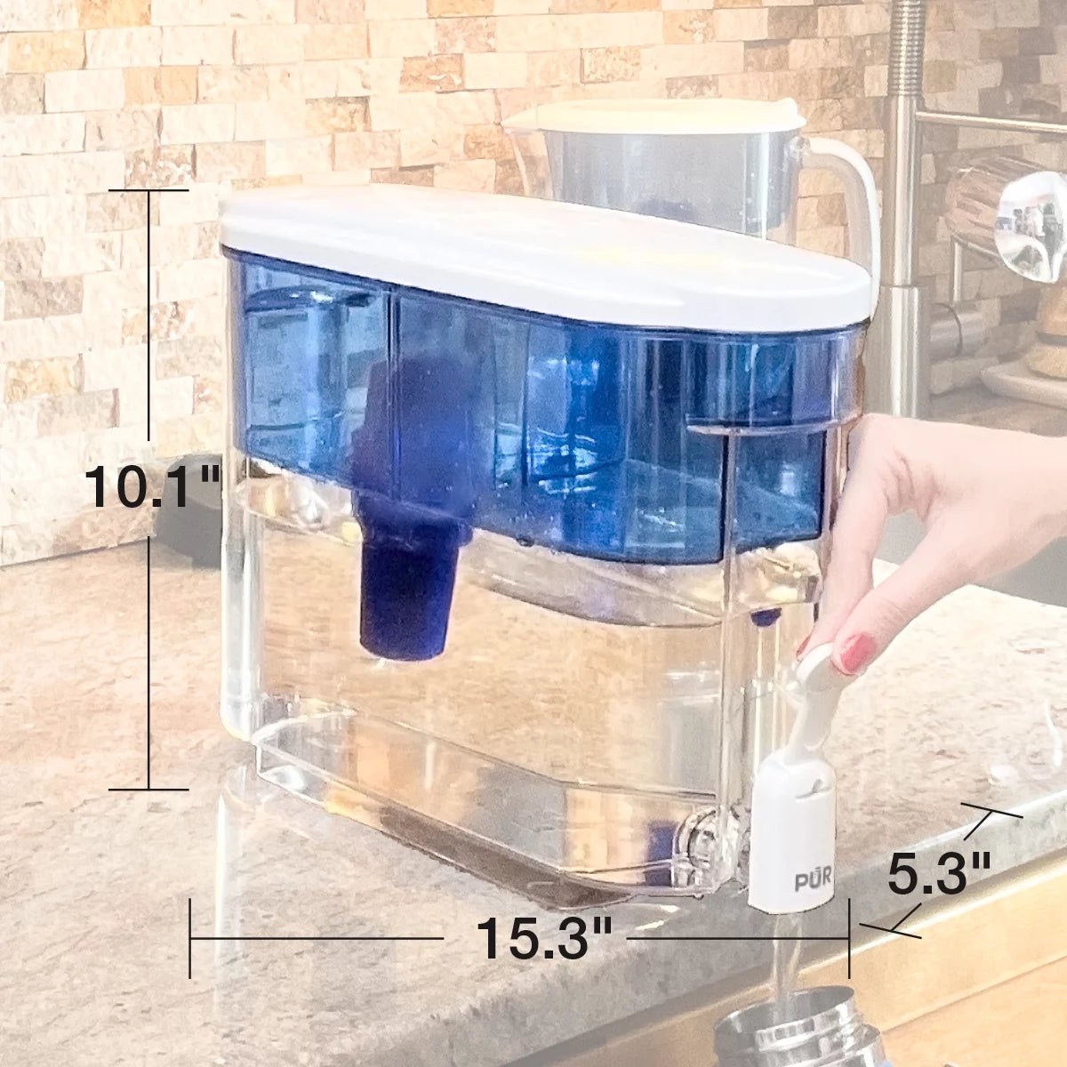 Blue 30 - Cup Water Filtration Dispenser - Stay Hydrated with this Refreshing Filtered Water Dispenser - Nourishment Tapestry