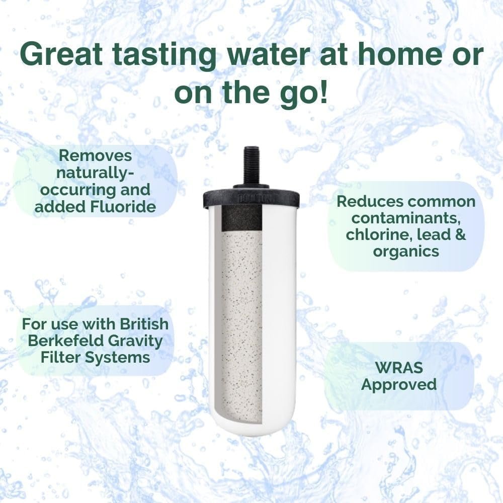 British Berkefeld Ultra Fluoride Ceramic Water Filter Cartridge | Reduces Fluoride, Chlorine & More | Replacement Candle for Gravity Filters | W9120133 (1 Pack) - Nourishment Tapestry