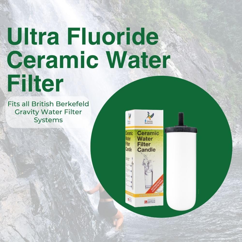 British Berkefeld Ultra Fluoride Ceramic Water Filter Cartridge | Reduces Fluoride, Chlorine & More | Replacement Candle for Gravity Filters | W9120133 (1 Pack) - Nourishment Tapestry