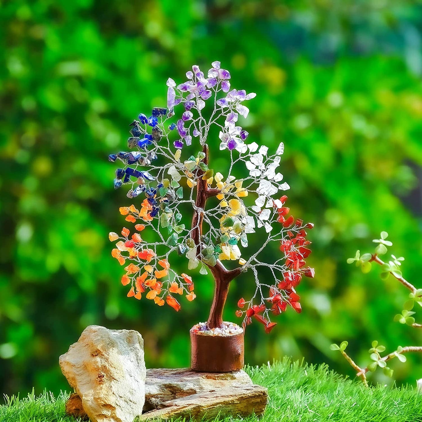 Chakra Tree of Life: Crystal Meditation Decor and Spiritual Gifts for Women - Enhance Your Spiritual Space - Nourishment Tapestry