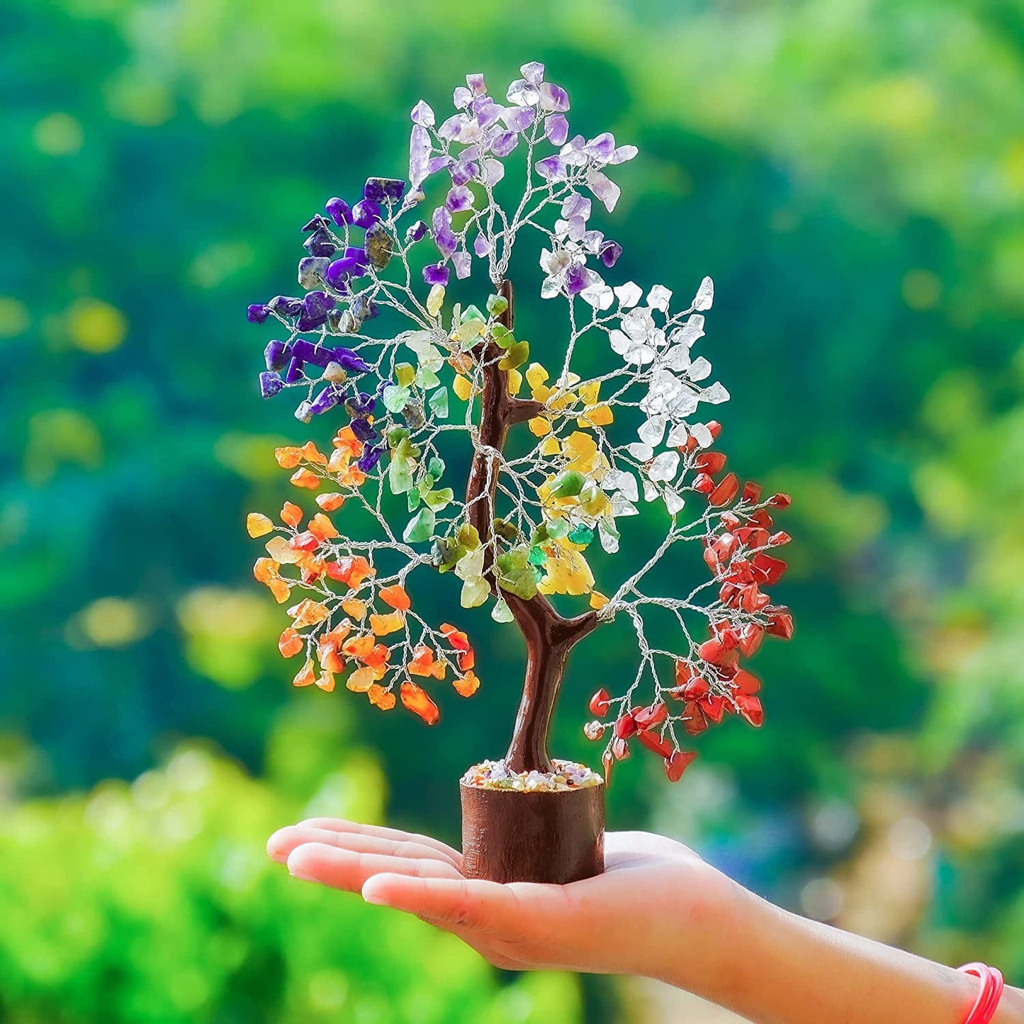 Chakra Tree of Life: Crystal Meditation Decor and Spiritual Gifts for Women - Enhance Your Spiritual Space - Nourishment Tapestry