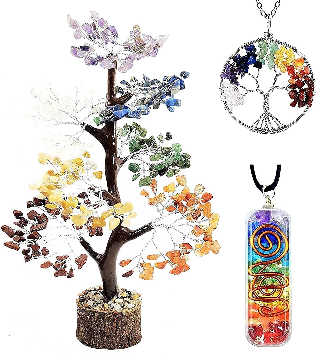 Chakra Tree of Life: Crystal Meditation Decor and Spiritual Gifts for Women - Enhance Your Spiritual Space - Nourishment Tapestry