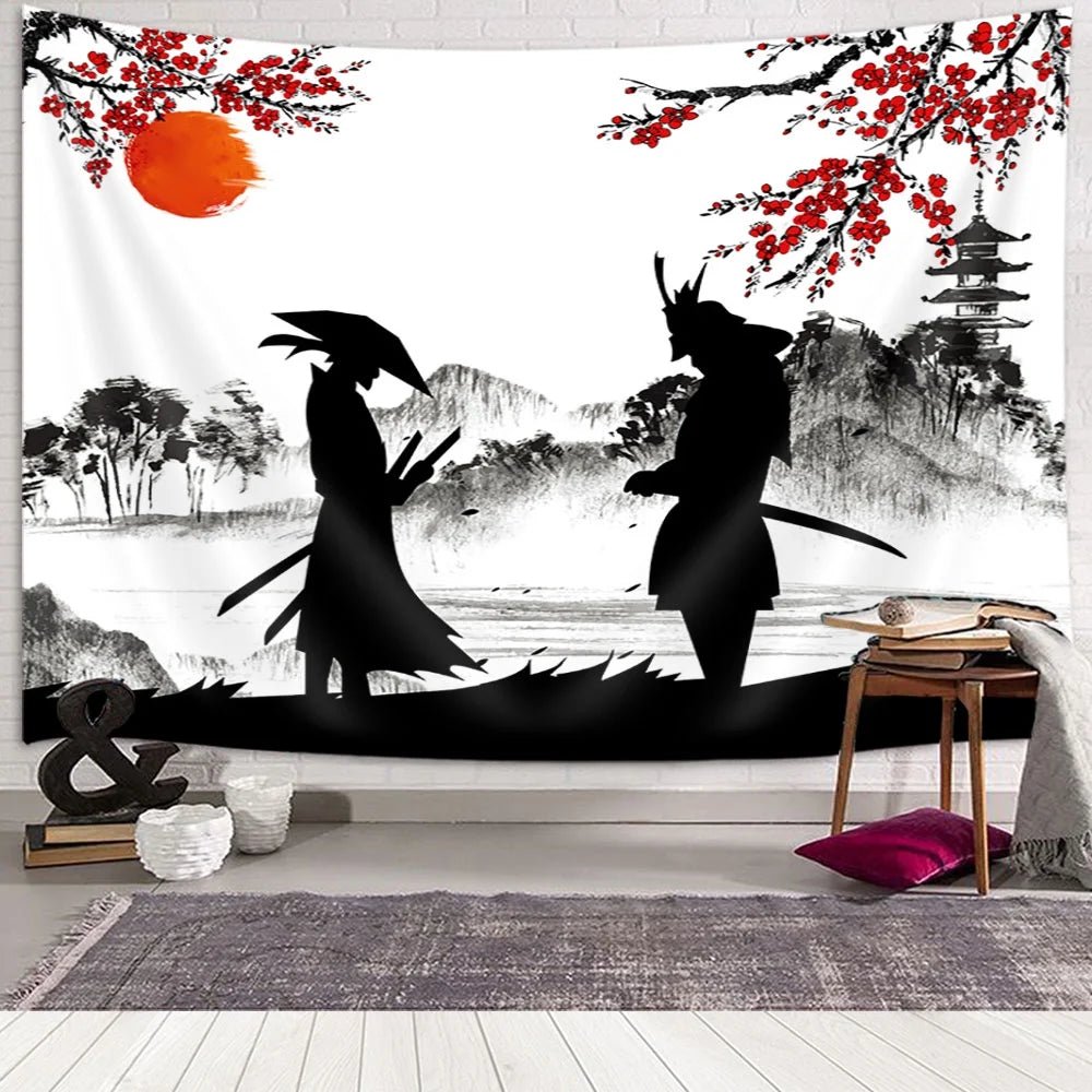 Cherry Blossom Japanese Style Wall Tapestry - 60x40 - Bedroom, Living Room, Dorm Decor - Nourishment Tapestry