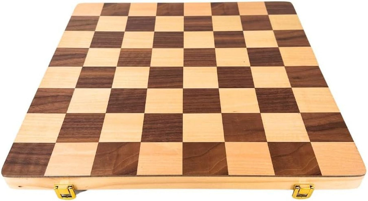 ® Chess Set CKW - 004 - Folding Board Game with Crafted Pieces and 2 Extra Queens - Perfect Gift for Family Fun - Nourishment Tapestry
