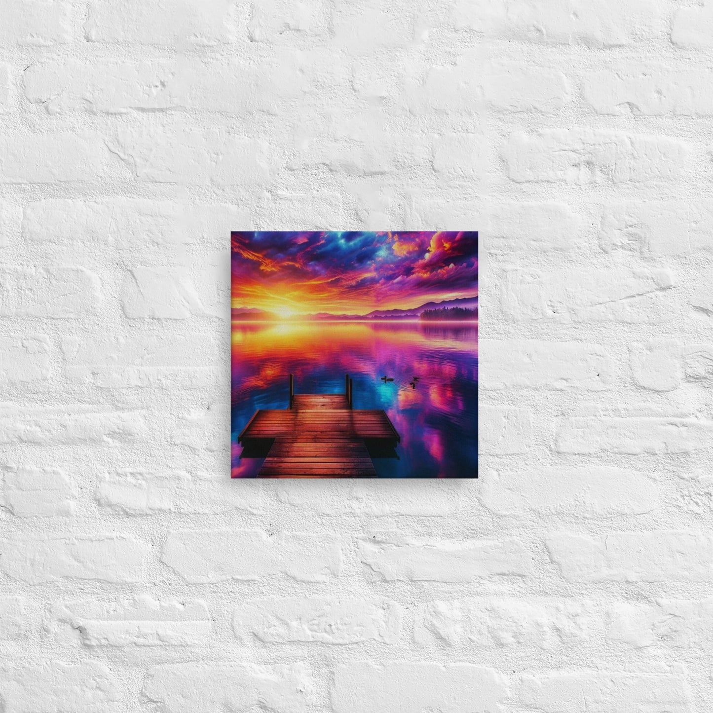 Coastal Sunset Wharf Canvas: Stunning Seascape Wall Art for Beach Home Decor - Nourishment Tapestry