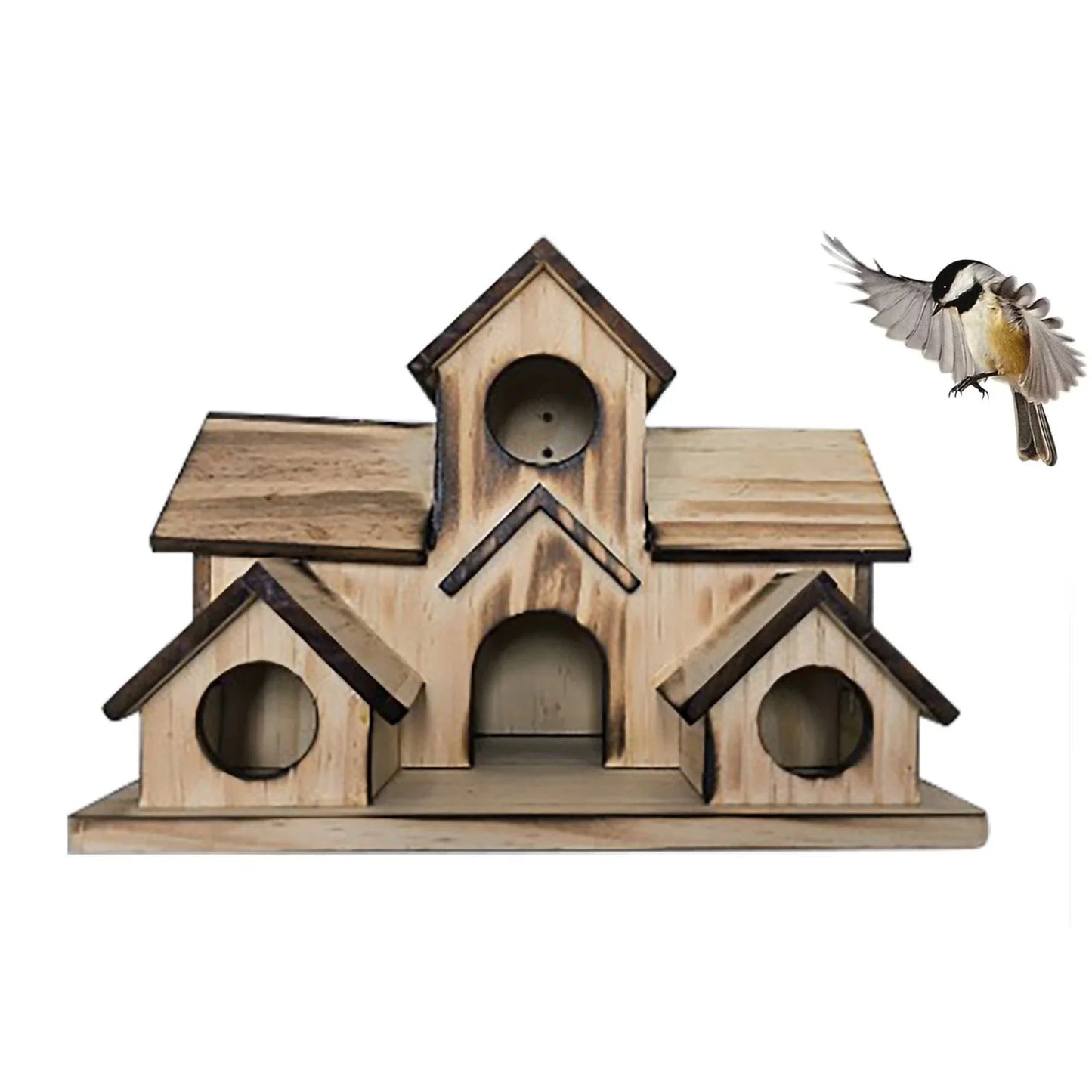 Colorful 6 - Hole Hanging Birdhouse: Attract Birds & Beautify Your Backyard - Buy Now! - Nourishment Tapestry