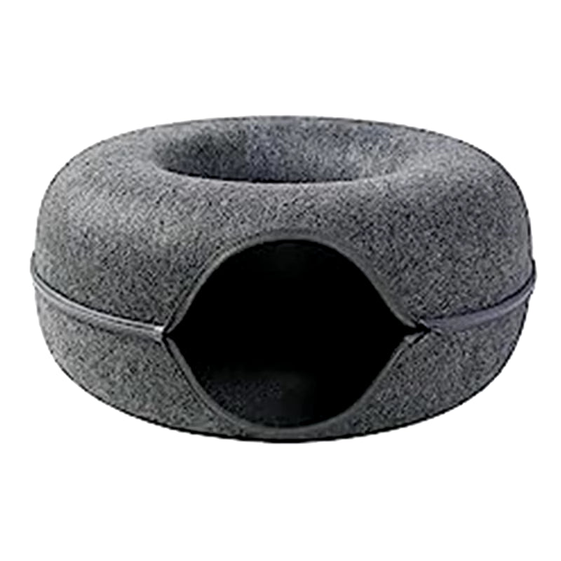 Cozy Cat Cave: 2 - in - 1 Washable Tunnel Bed for Indoor Cats - Detachable, Fun & Comfortable - Nourishment Tapestry