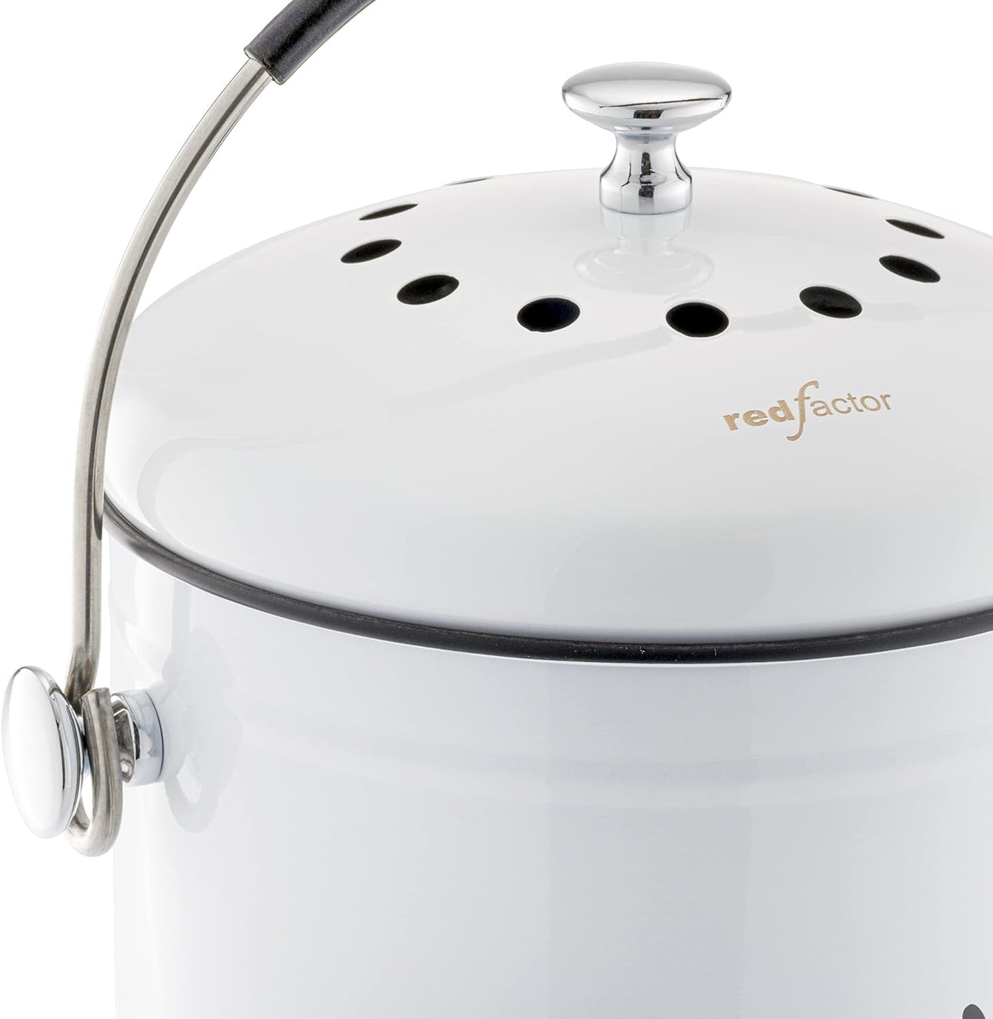 Deluxe Stainless Steel Compost Bin for Kitchen - Dual Filter Technology - 5L Capacity - Includes Replacement Filters - Nourishment Tapestry