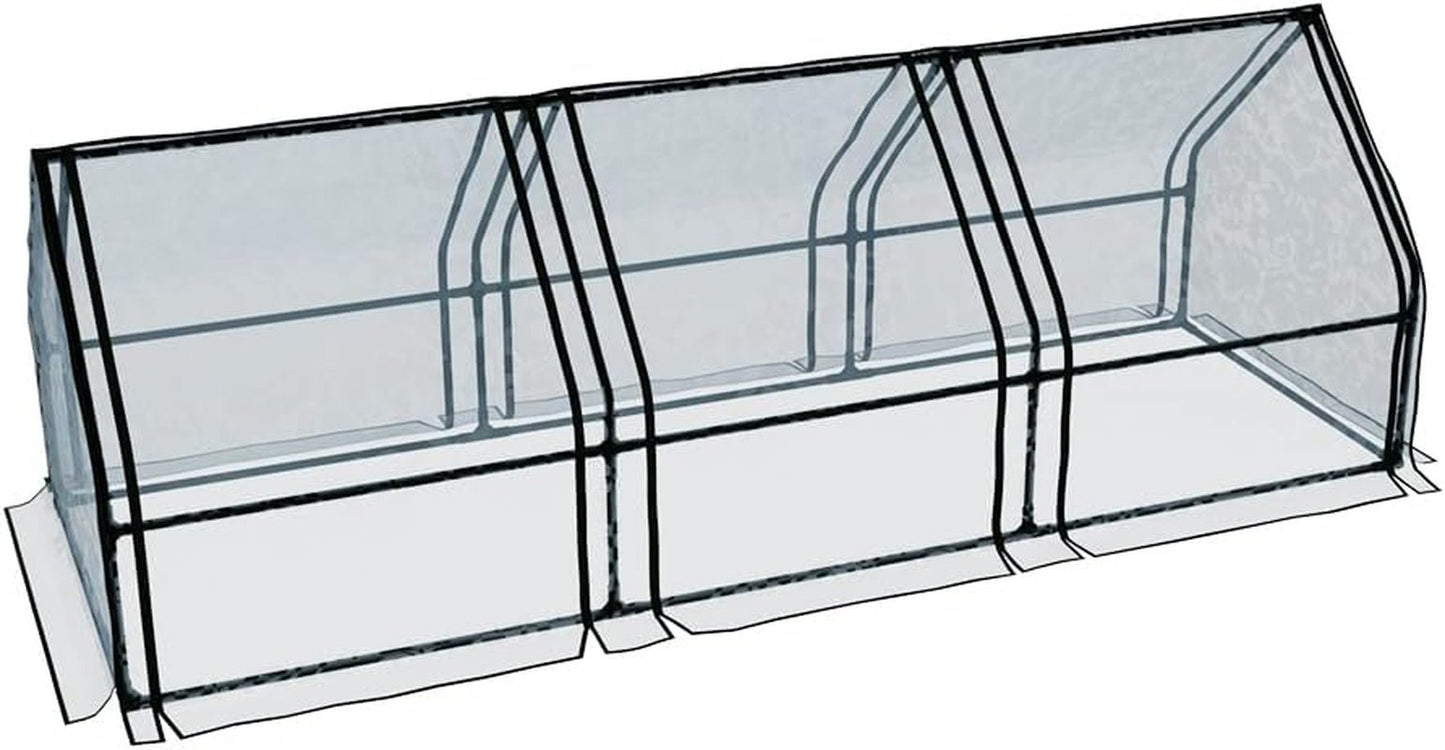 Durable Steel Frame Mini Greenhouse: 270x92x92cm PE Cover Tunnel with Roll - Up Doors - Buy Now! - Nourishment Tapestry