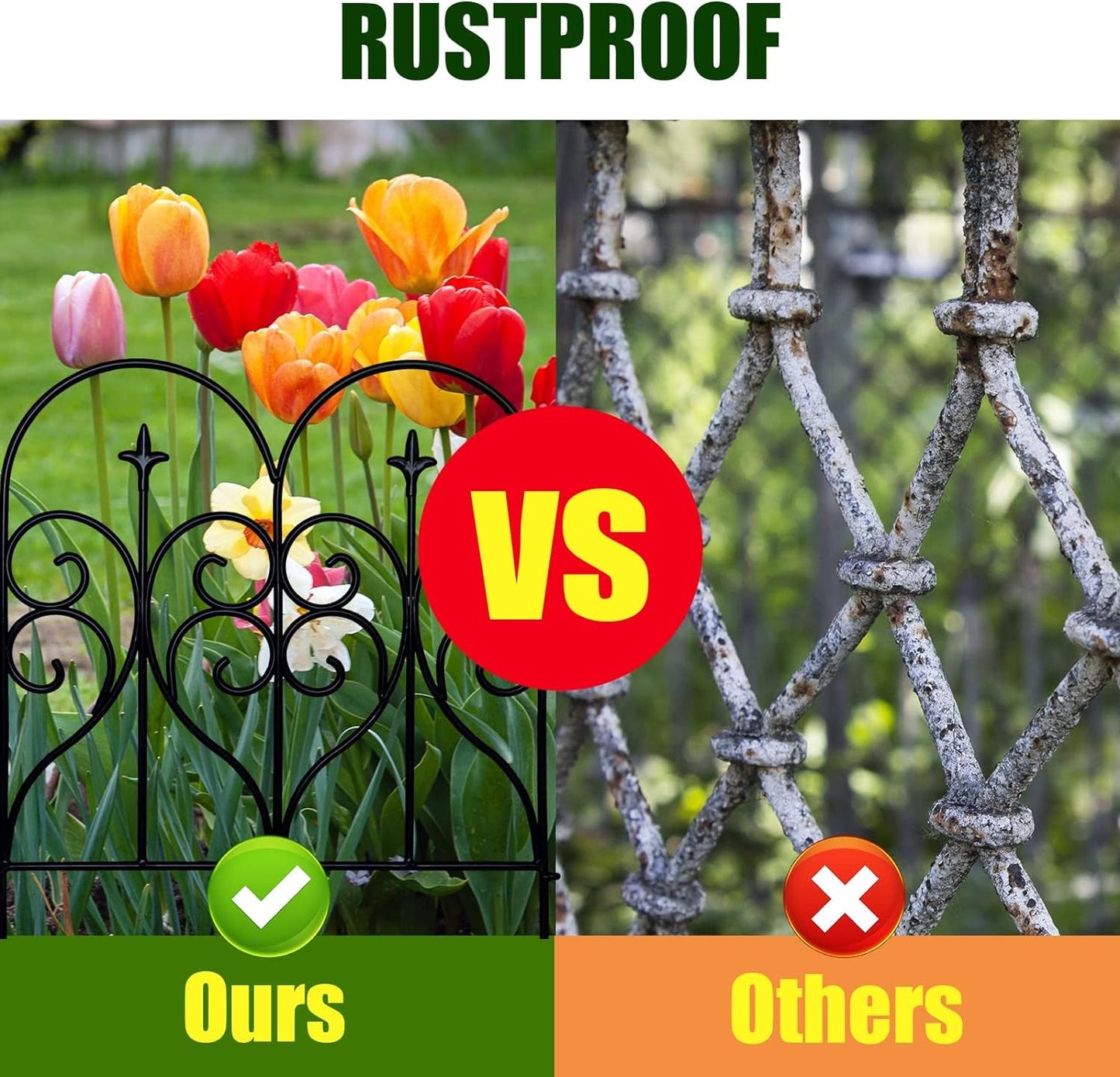 Elegant 3M Rustproof Garden Fence: Beautify Your Yard, Patio & Flower Beds - Nourishment Tapestry