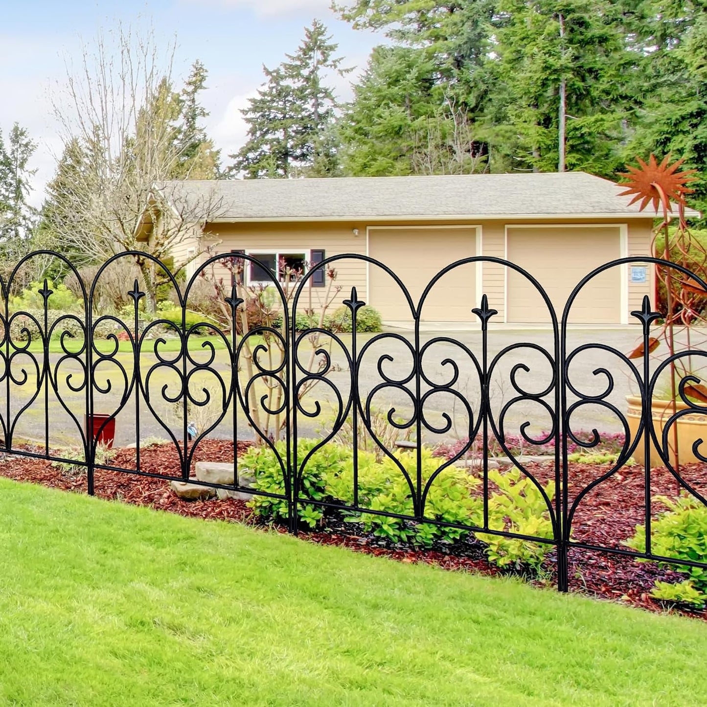 Elegant 3M Rustproof Garden Fence: Beautify Your Yard, Patio & Flower Beds - Nourishment Tapestry