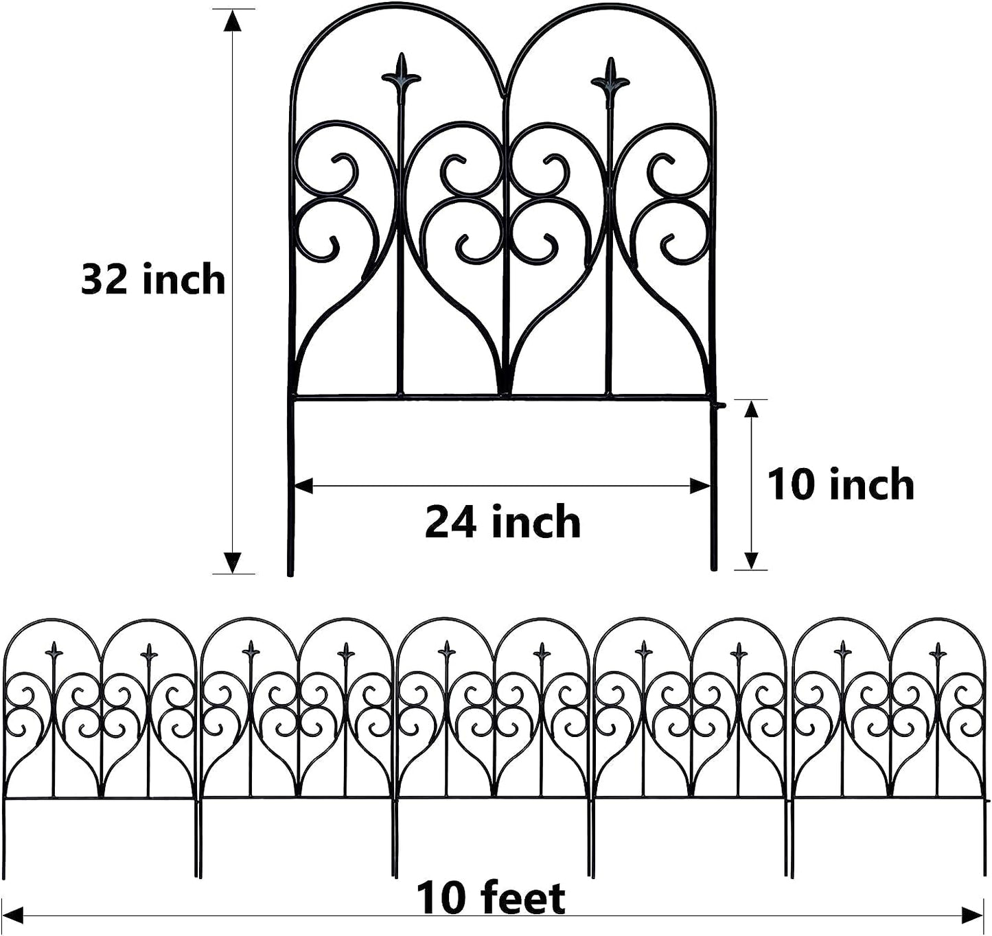 Elegant 3M Rustproof Garden Fence: Beautify Your Yard, Patio & Flower Beds - Nourishment Tapestry