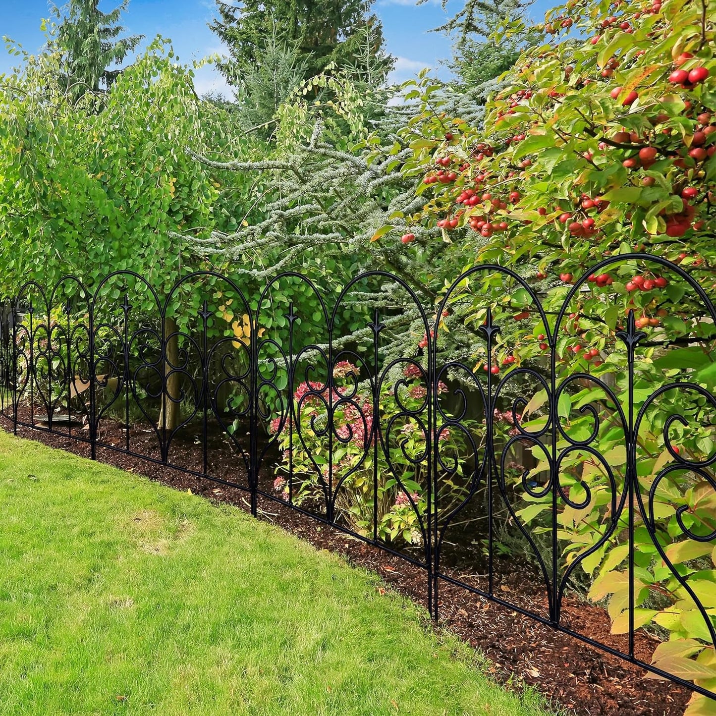 Elegant 3M Rustproof Garden Fence: Beautify Your Yard, Patio & Flower Beds - Nourishment Tapestry