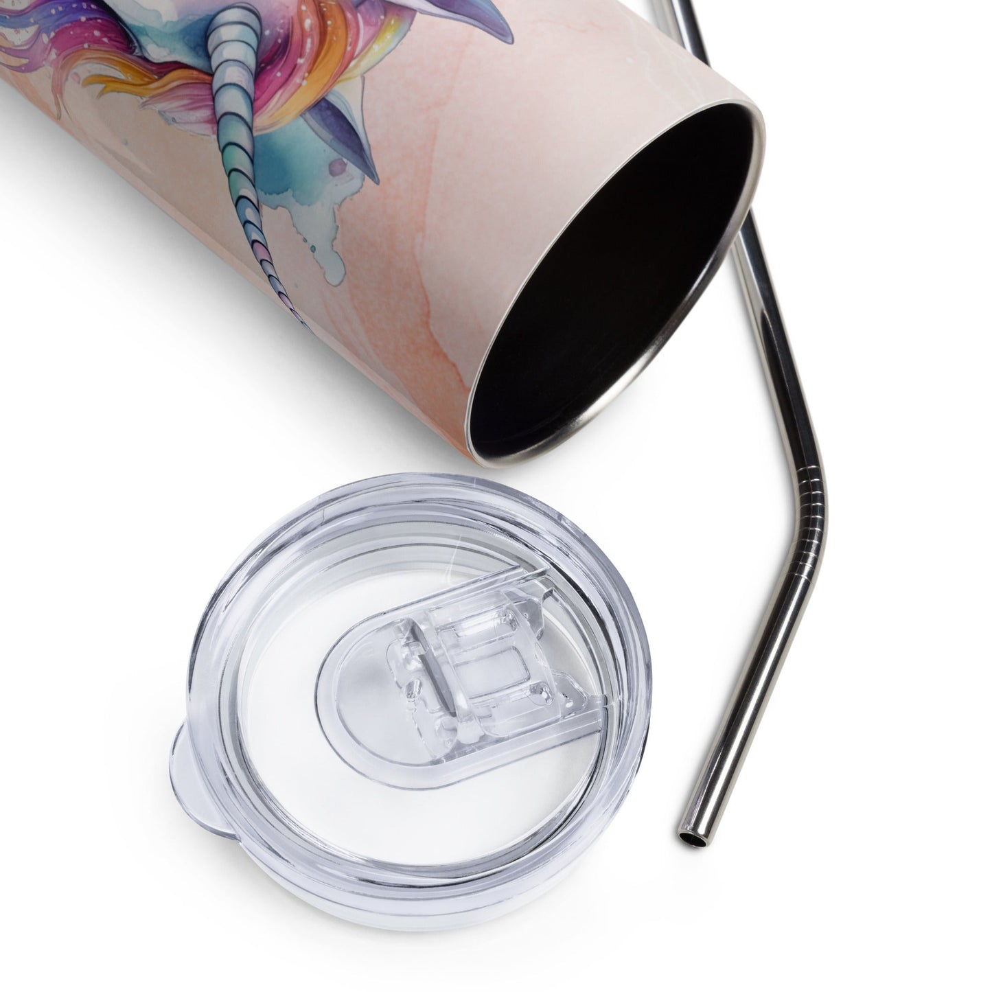 Enchanting Unicorn Tumbler: 20oz Insulated Steel Cup with Magical Watercolor Design - Ideal Gift - Nourishment Tapestry