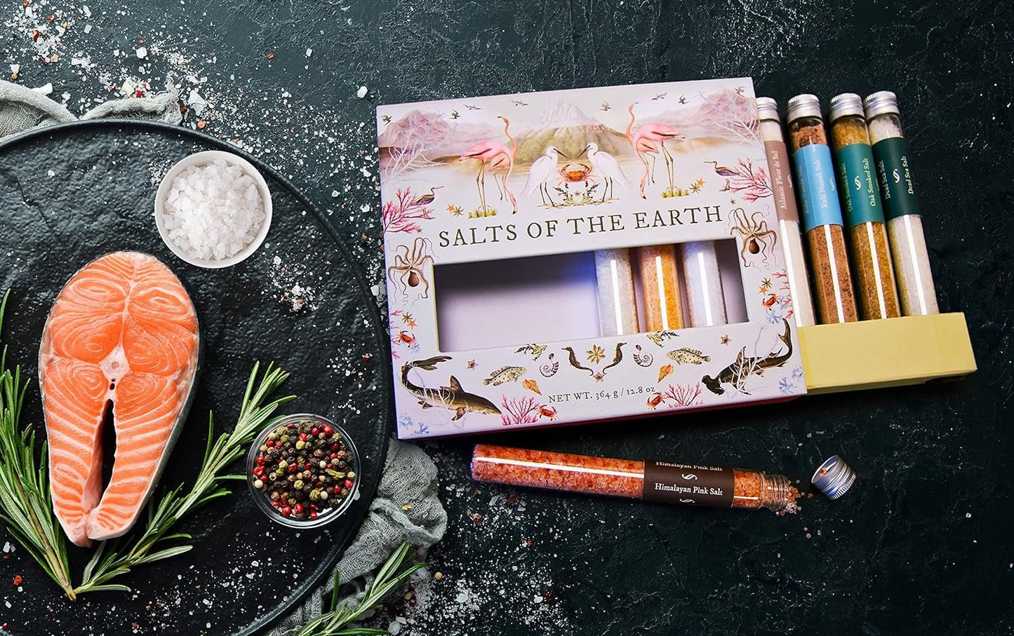 "Exotic Salt Collection: 8 - Pack Gift Set from Around the Globe - Enhance Your Culinary Creations!" - Nourishment Tapestry