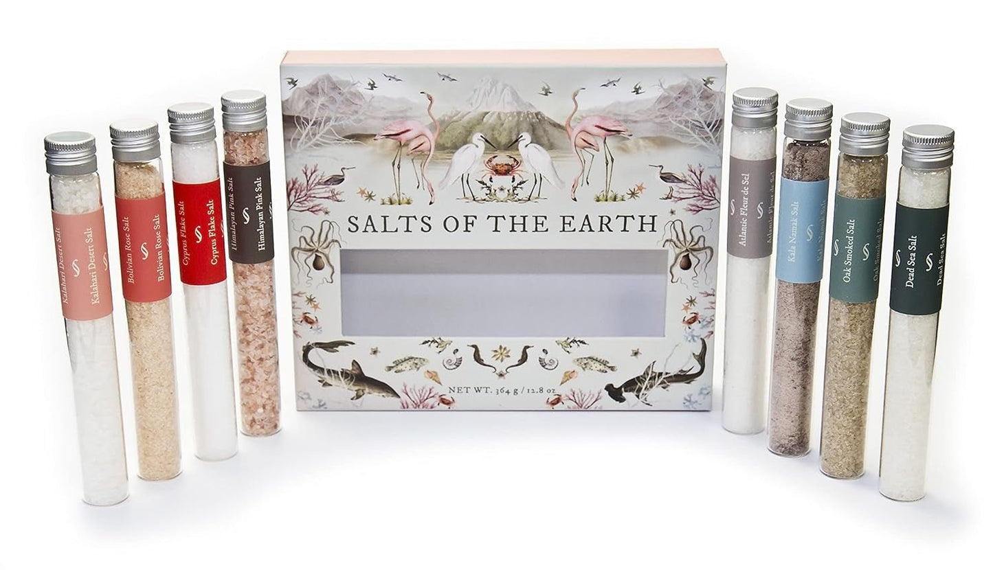 "Exotic Salt Collection: 8 - Pack Gift Set from Around the Globe - Enhance Your Culinary Creations!" - Nourishment Tapestry