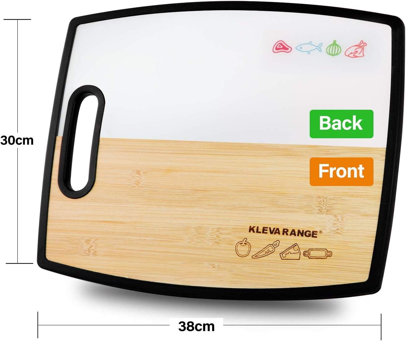 Hygienic 2 - in - 1 Bamboo & Poly Cutting Board: Reversible, Premium Kitchen Essential - Nourishment Tapestry