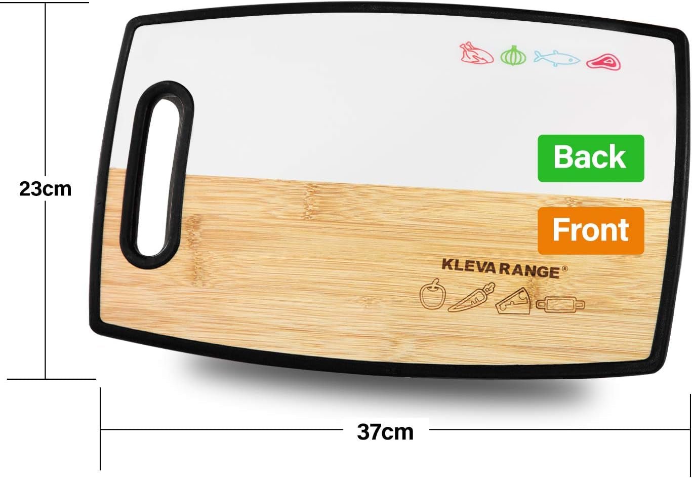 Hygienic 2 - in - 1 Bamboo & Poly Cutting Board: Reversible, Premium Kitchen Essential - Nourishment Tapestry