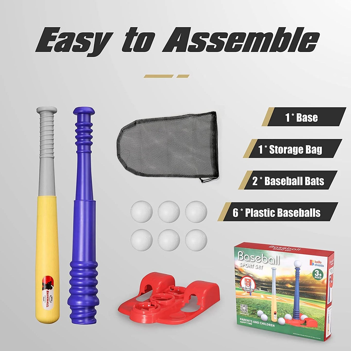 Kids Outdoor Tball Set Baseball Sport Toys for Ages 2 - 8 | Backyard Play Set - Nourishment Tapestry
