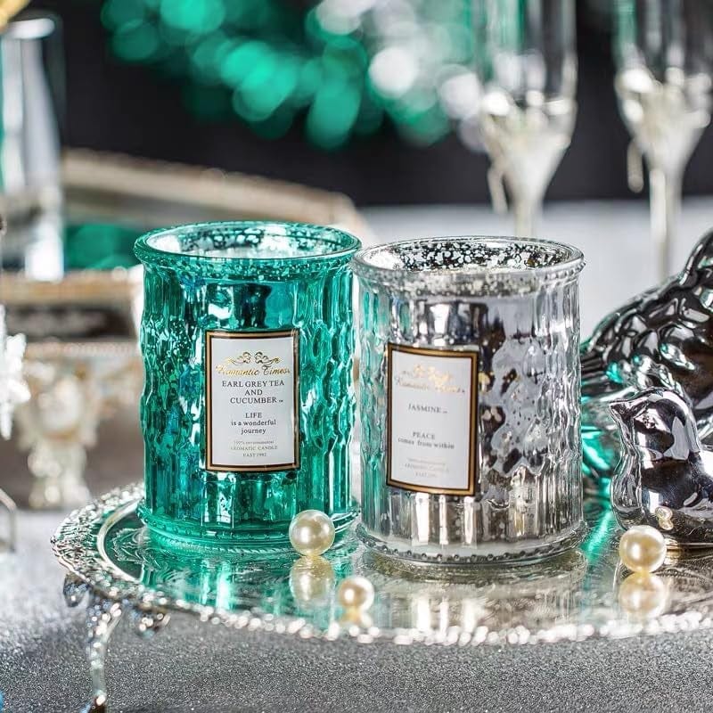 Luxurious Jasmine Scented Candle: 17 Oz Glass Jar, Perfect Gift for Any Occasion - Nourishment Tapestry