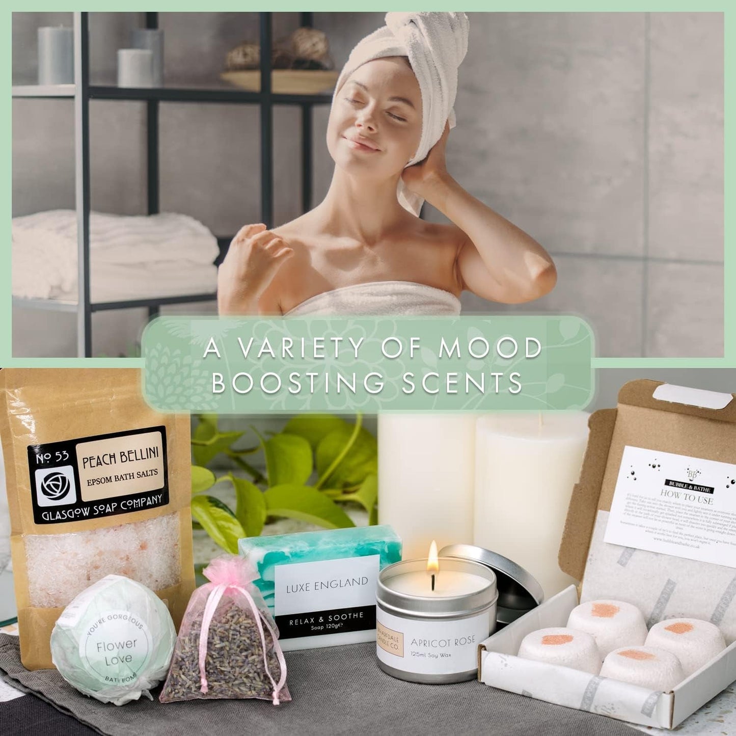 Luxurious Pamper Gift Set for Her - Handmade by 6 UK Small Businesses - Nourishment Tapestry