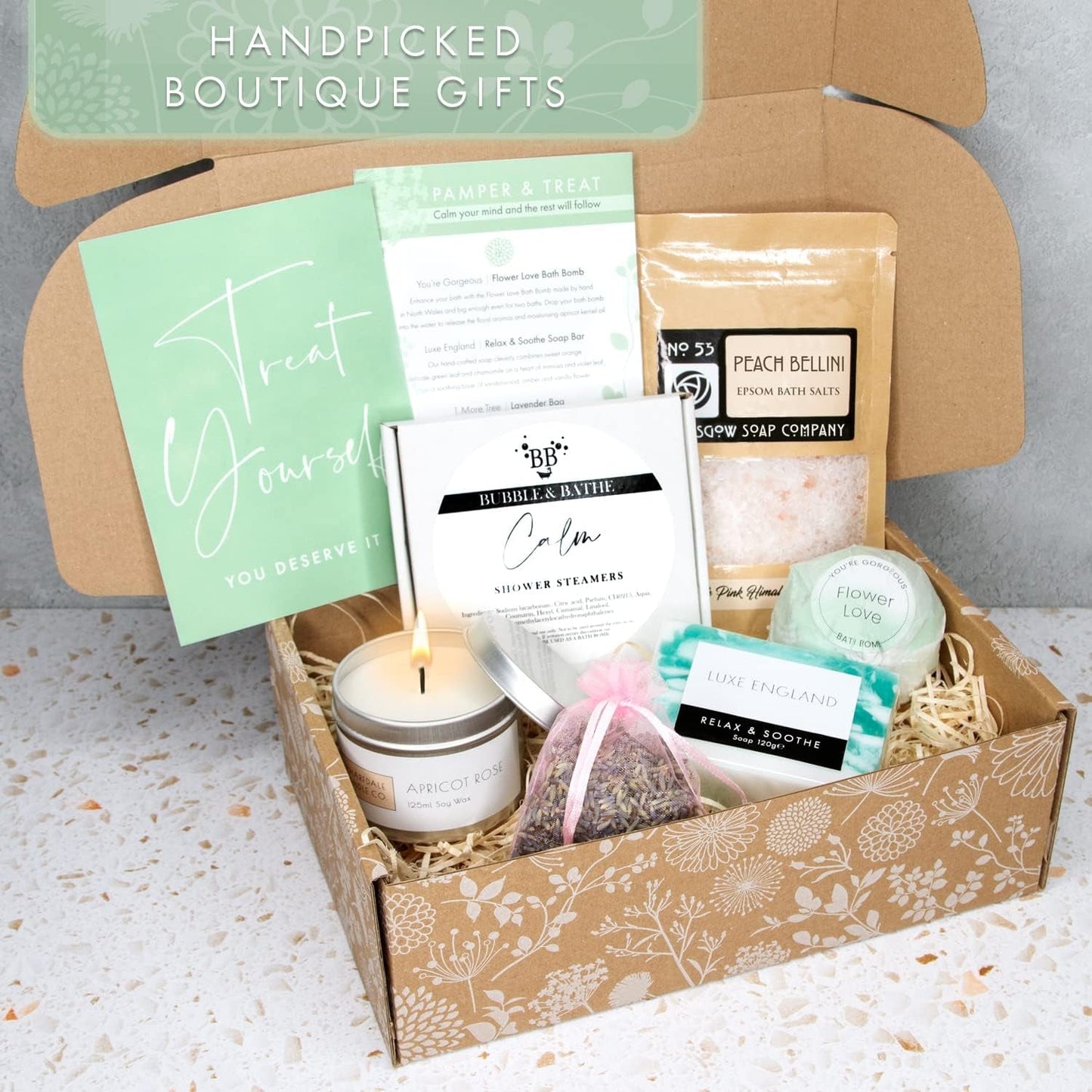 Luxurious Pamper Gift Set for Her - Handmade by 6 UK Small Businesses - Nourishment Tapestry