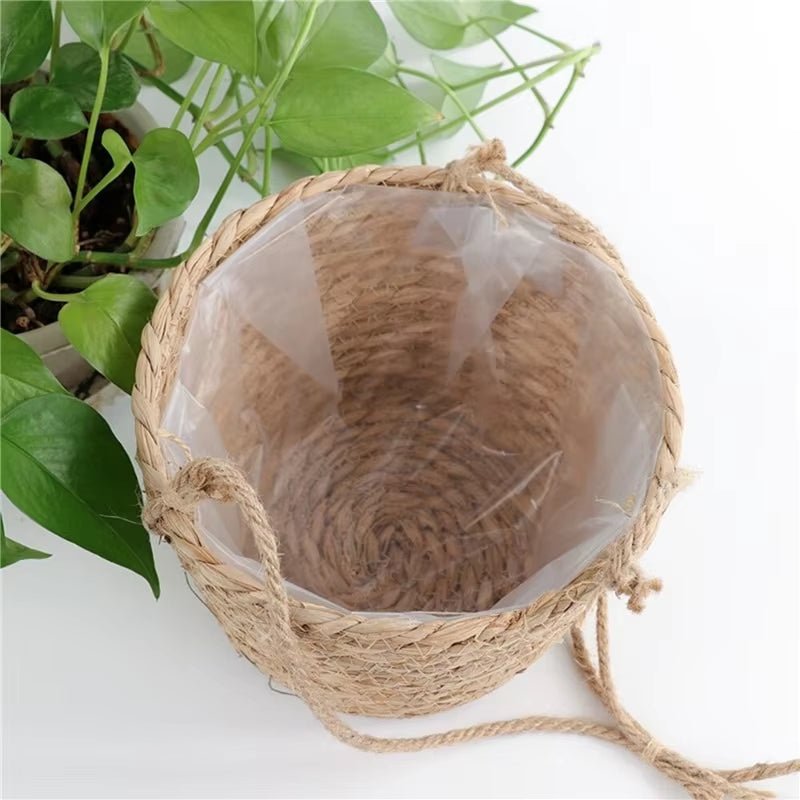 Macrame Plant Hanger: Versatile Jute Rope Basket for Indoor/Outdoor Decor - Nourishment Tapestry