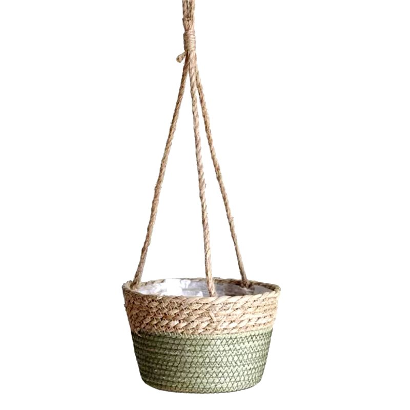 Macrame Plant Hanger: Versatile Jute Rope Basket for Indoor/Outdoor Decor - Nourishment Tapestry