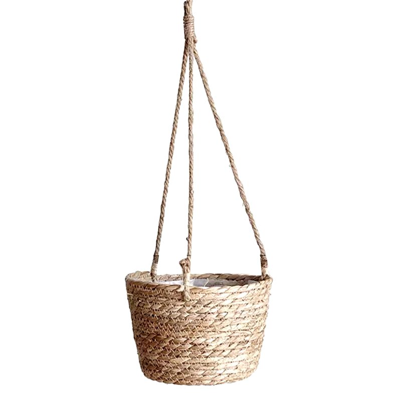 Macrame Plant Hanger: Versatile Jute Rope Basket for Indoor/Outdoor Decor - Nourishment Tapestry