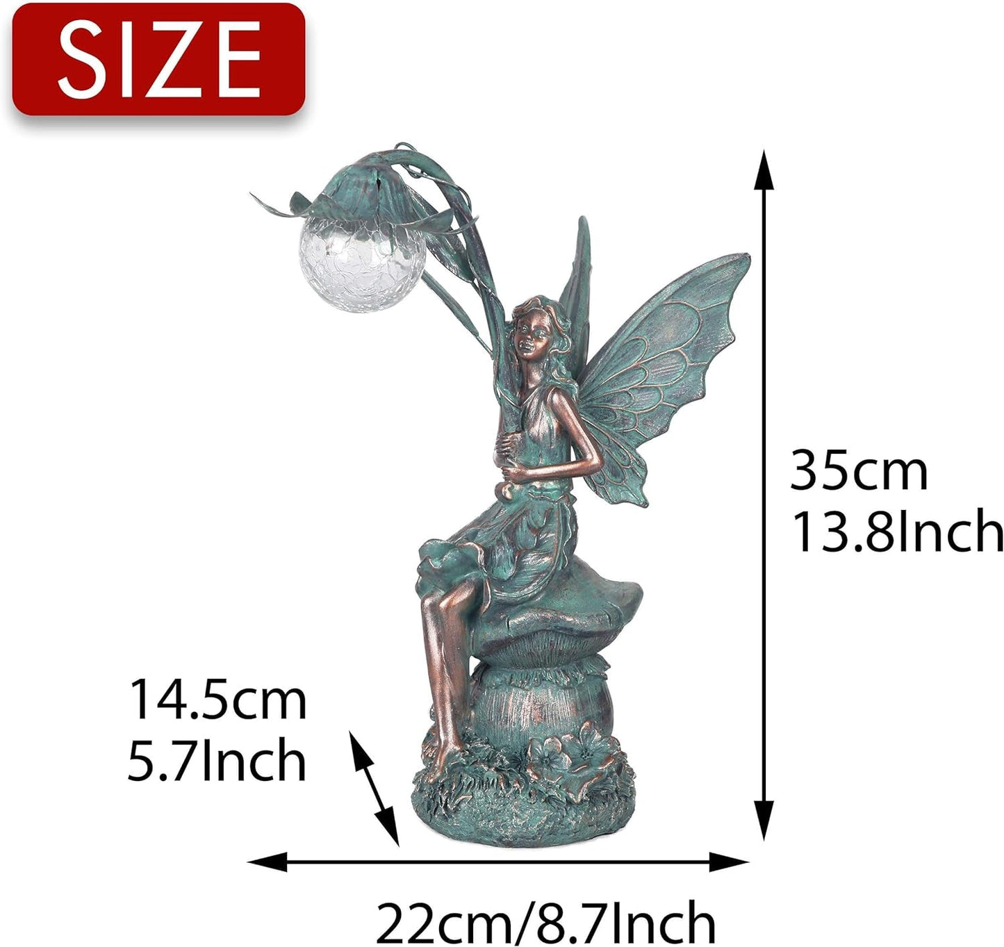 Magical Solar Fairy Garden Statue with LED Lights: Enchant Your Outdoor Space - Nourishment Tapestry