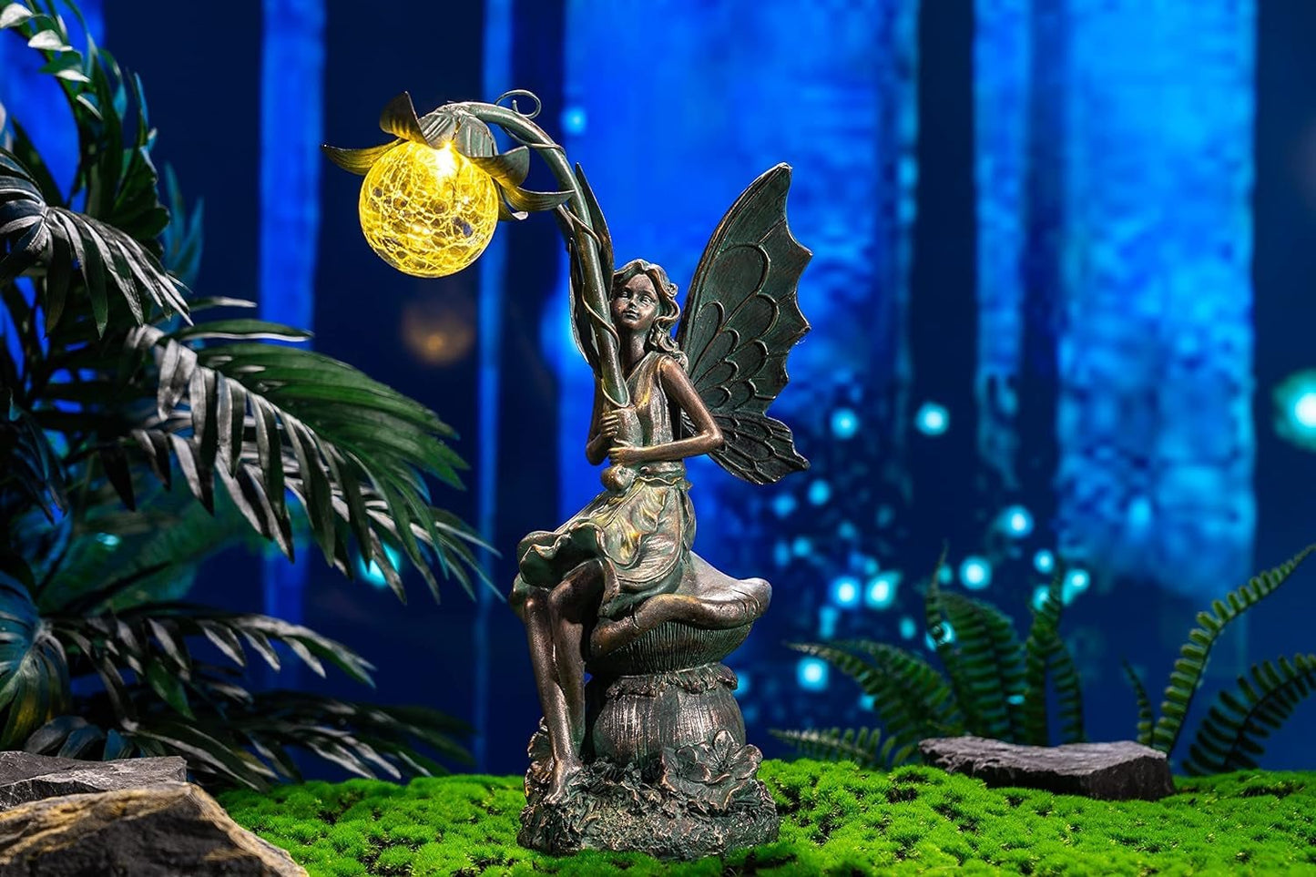 Magical Solar Fairy Garden Statue with LED Lights: Enchant Your Outdoor Space - Nourishment Tapestry