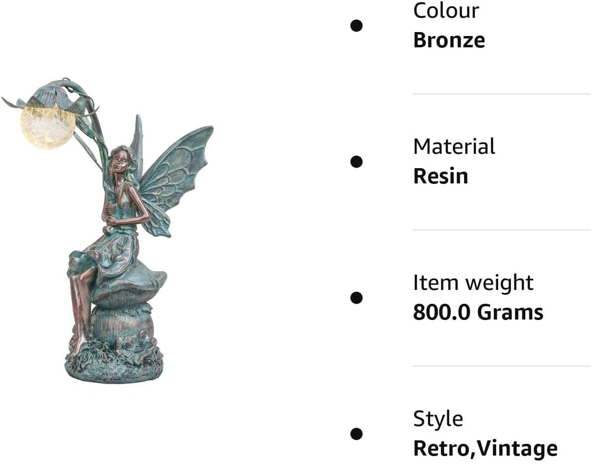 Magical Solar Fairy Garden Statue with LED Lights: Enchant Your Outdoor Space - Nourishment Tapestry
