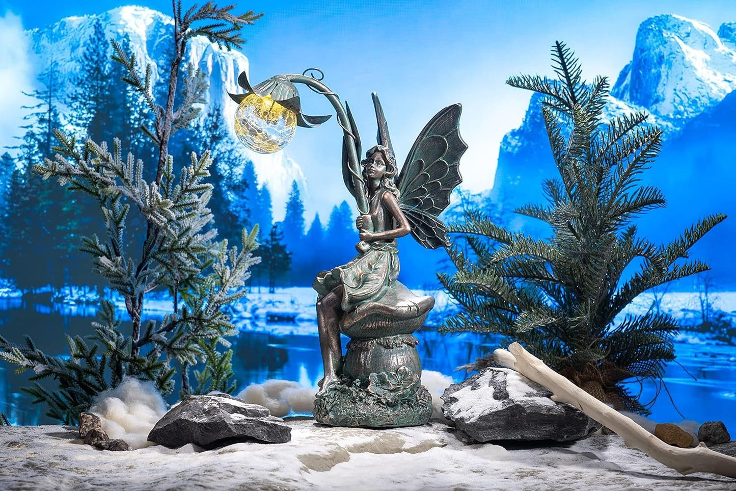 Magical Solar Fairy Garden Statue with LED Lights: Enchant Your Outdoor Space - Nourishment Tapestry