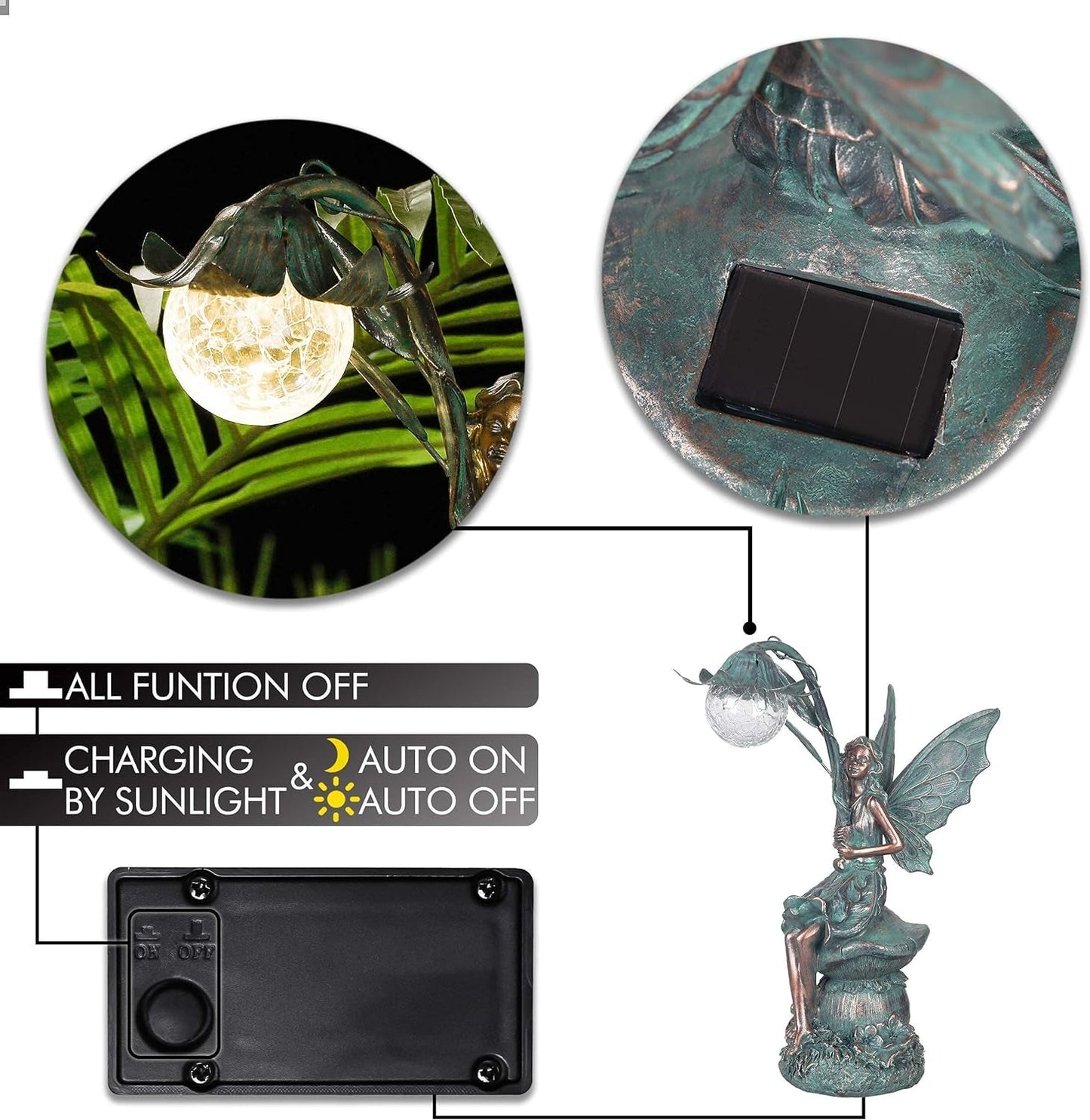 Magical Solar Fairy Garden Statue with LED Lights: Enchant Your Outdoor Space - Nourishment Tapestry