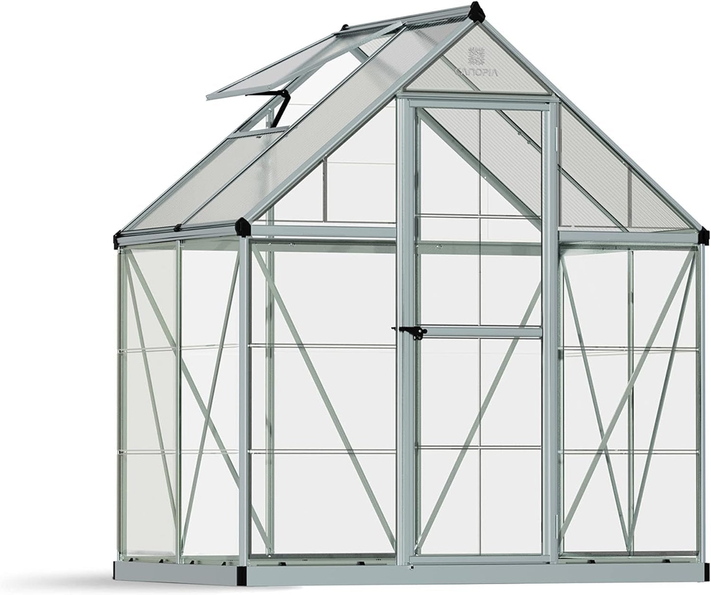 Nature Series Silver Hybrid Greenhouse: 6'x4'x7' Spacious Hobby Garden Sanctuary - Buy Online Now - Nourishment Tapestry