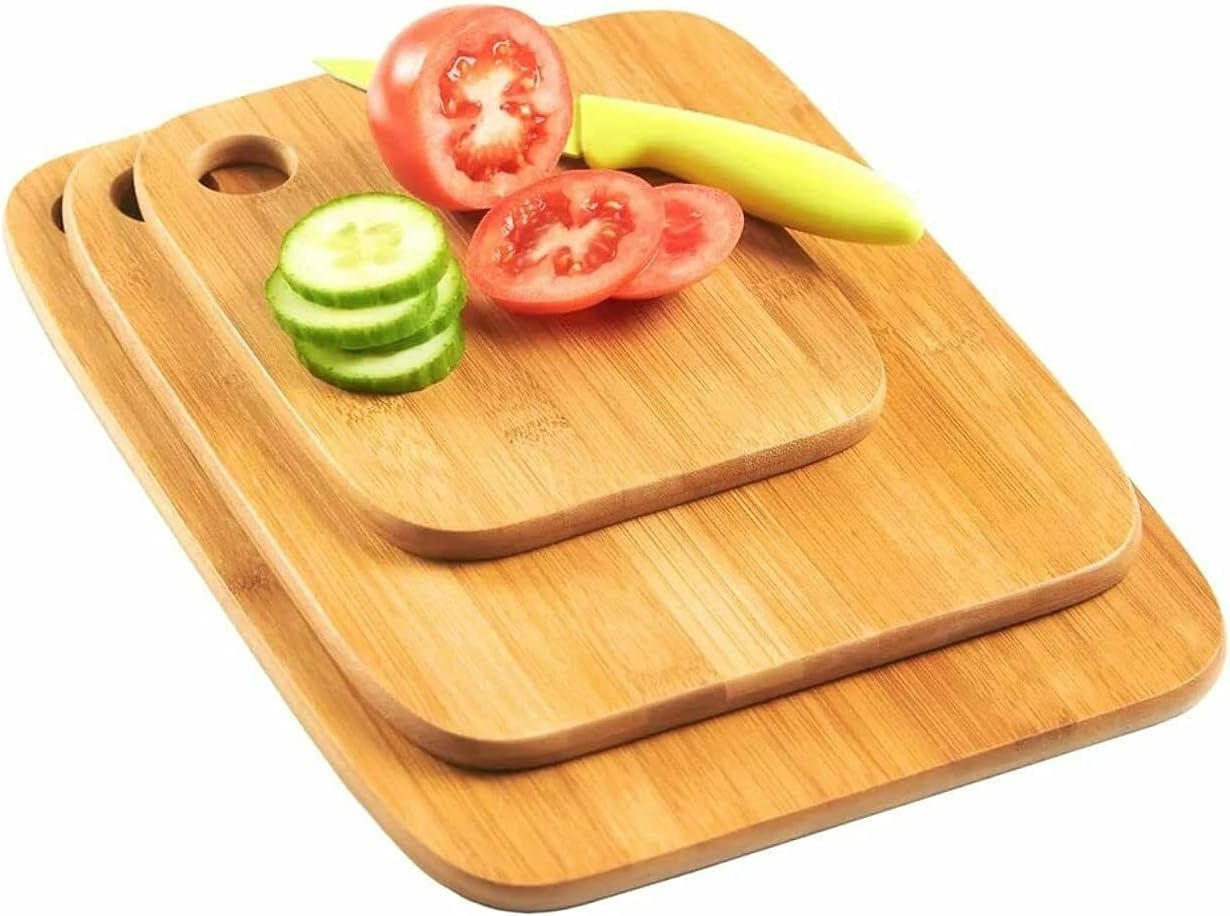 Organic Bamboo Cutting Board Set: Eco - Friendly Kitchen Essential - Nourishment Tapestry