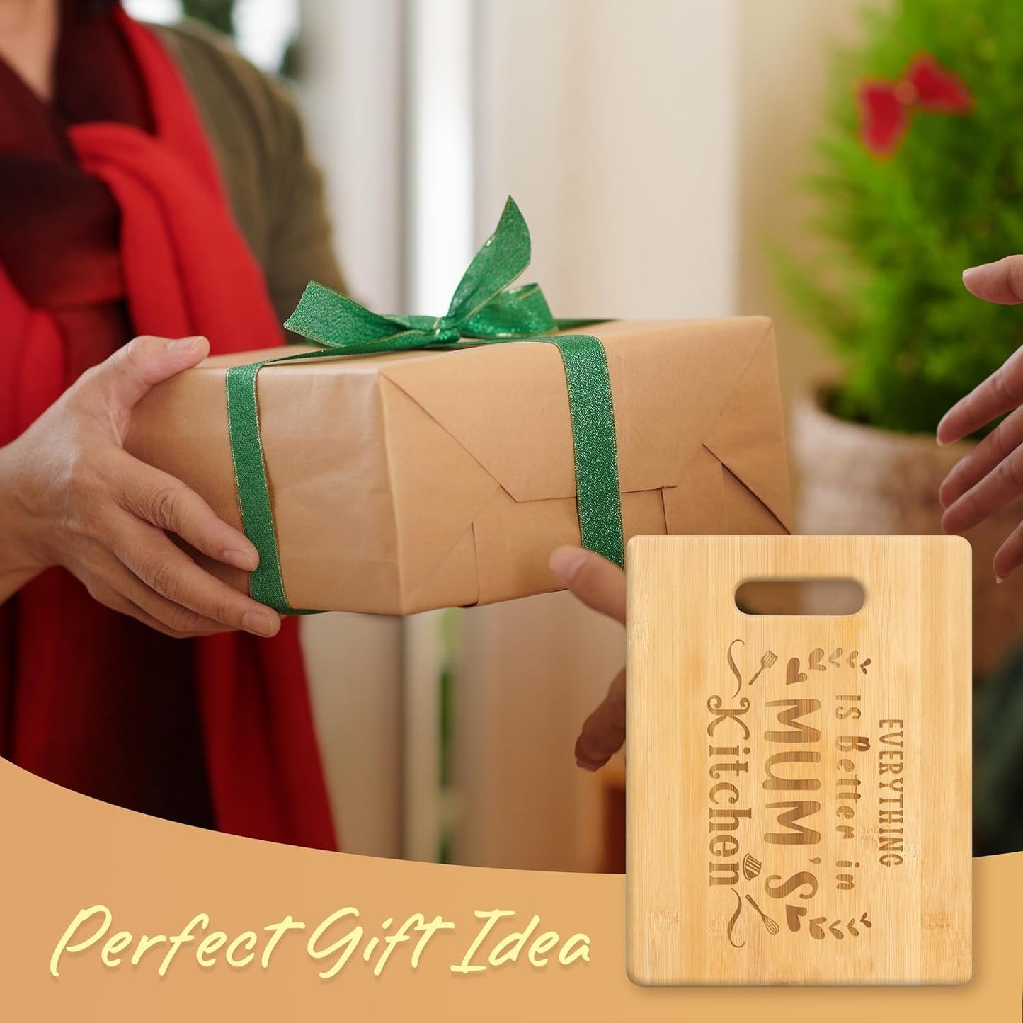 Personalized Bamboo Cutting Board: Engraved Mother's Day Gift - Nourishment Tapestry