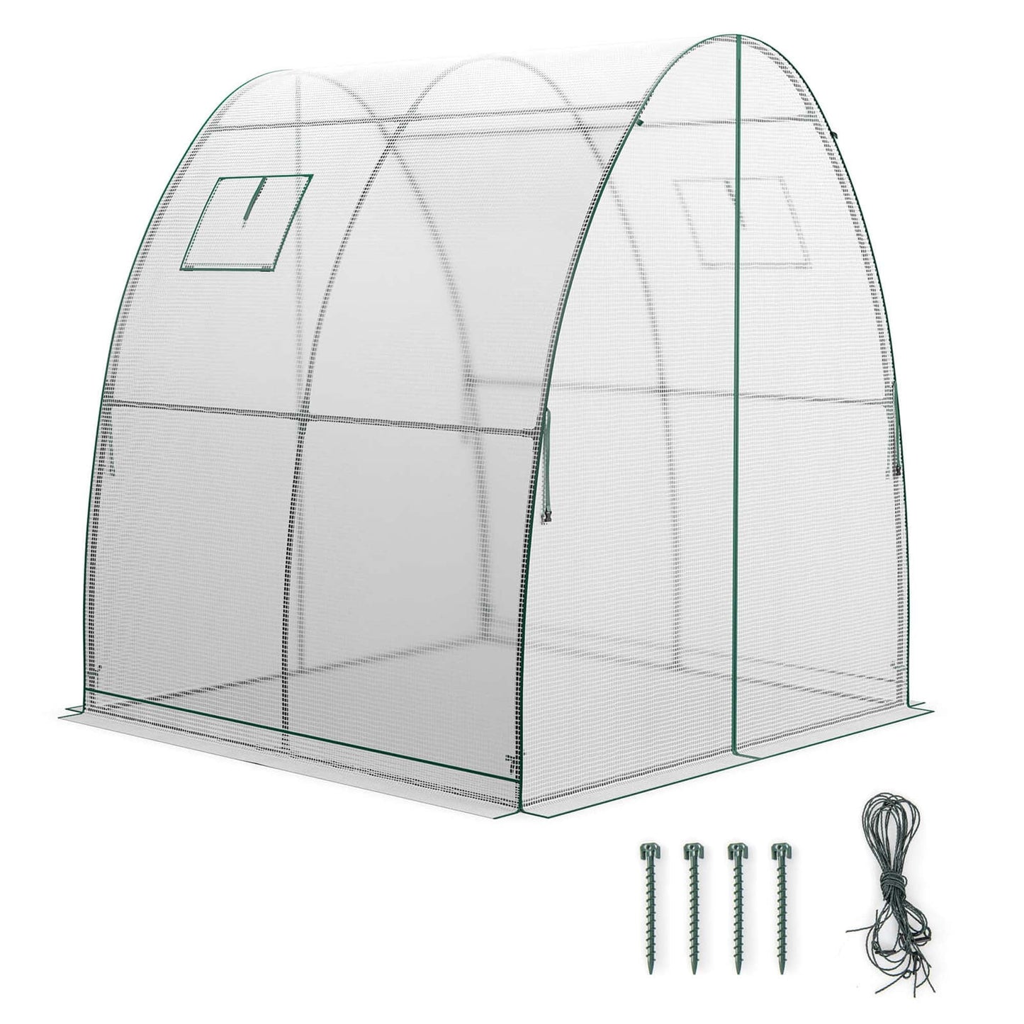 Portable Greenhouse 6x6x6.6 FT: Easy - Access 2 - Door, Ventilated Windows, Spacious Plant Sanctuary - Grow Your Plants in Style! - Nourishment Tapestry
