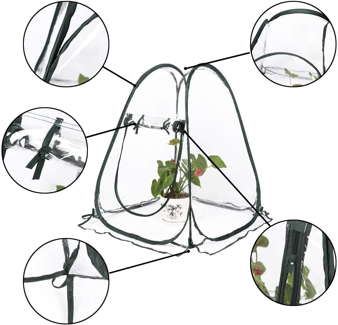 Portable Mini Greenhouse: Boost Plant Growth & Protection - Indoor/Outdoor - Nourishment Tapestry