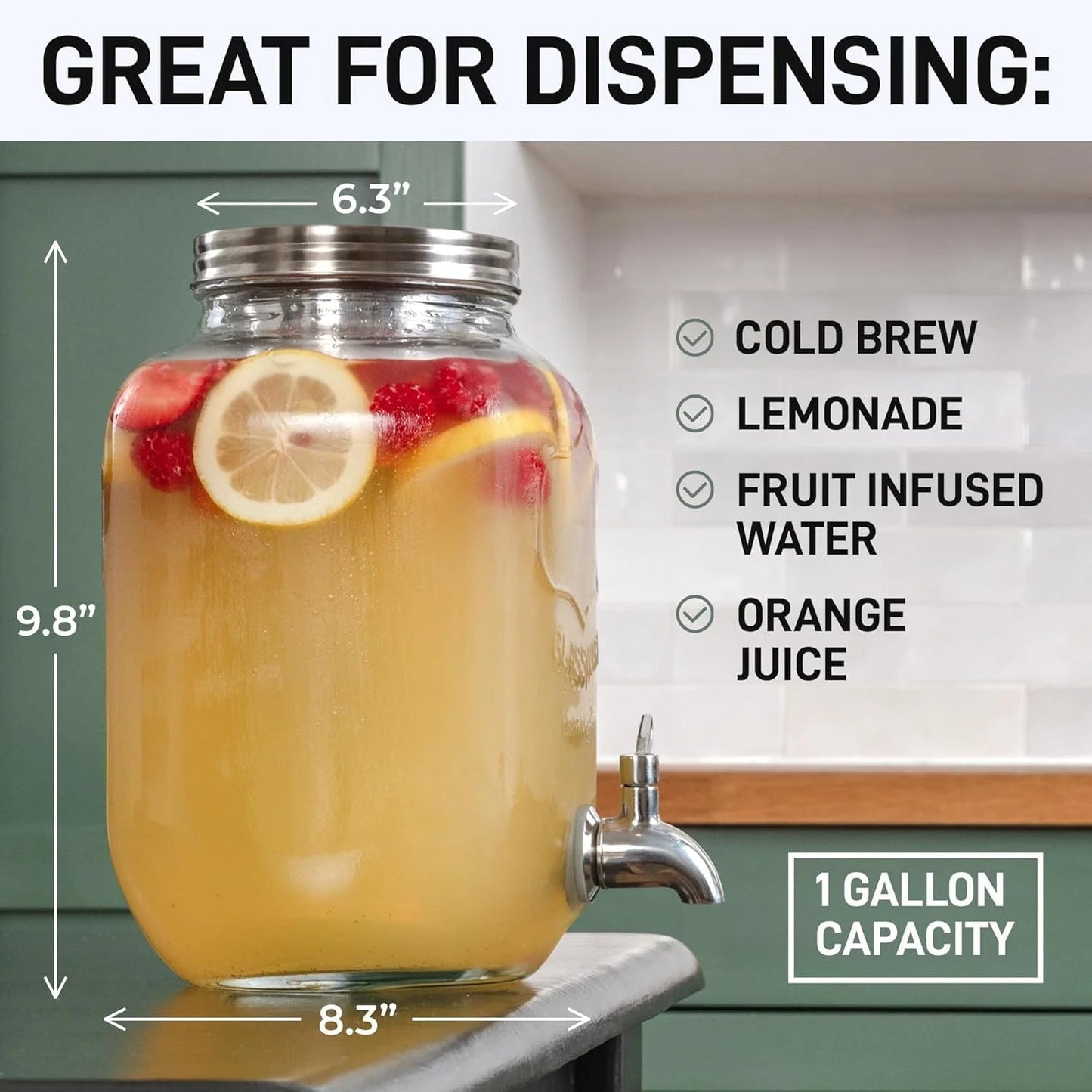 Premium 1 Gallon Cold Brew Coffee Maker with Stainless Steel Filter and Spigot - Ideal for Iced Coffee, Cold Brew, and Tea - Nourishment Tapestry