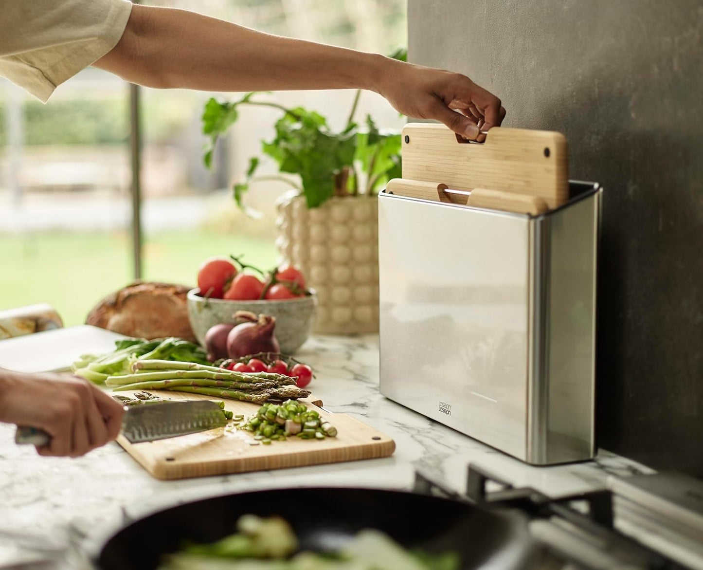 Premium 2 - in - 1 Cutting Board Set: Stainless Steel & Bamboo with Storage Case - Shop Now! - Nourishment Tapestry