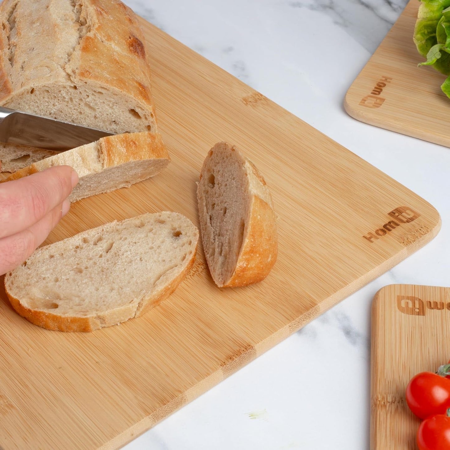 Premium 3 - Piece Bamboo Cutting Board Set: Thick Kitchen Essentials - Nourishment Tapestry