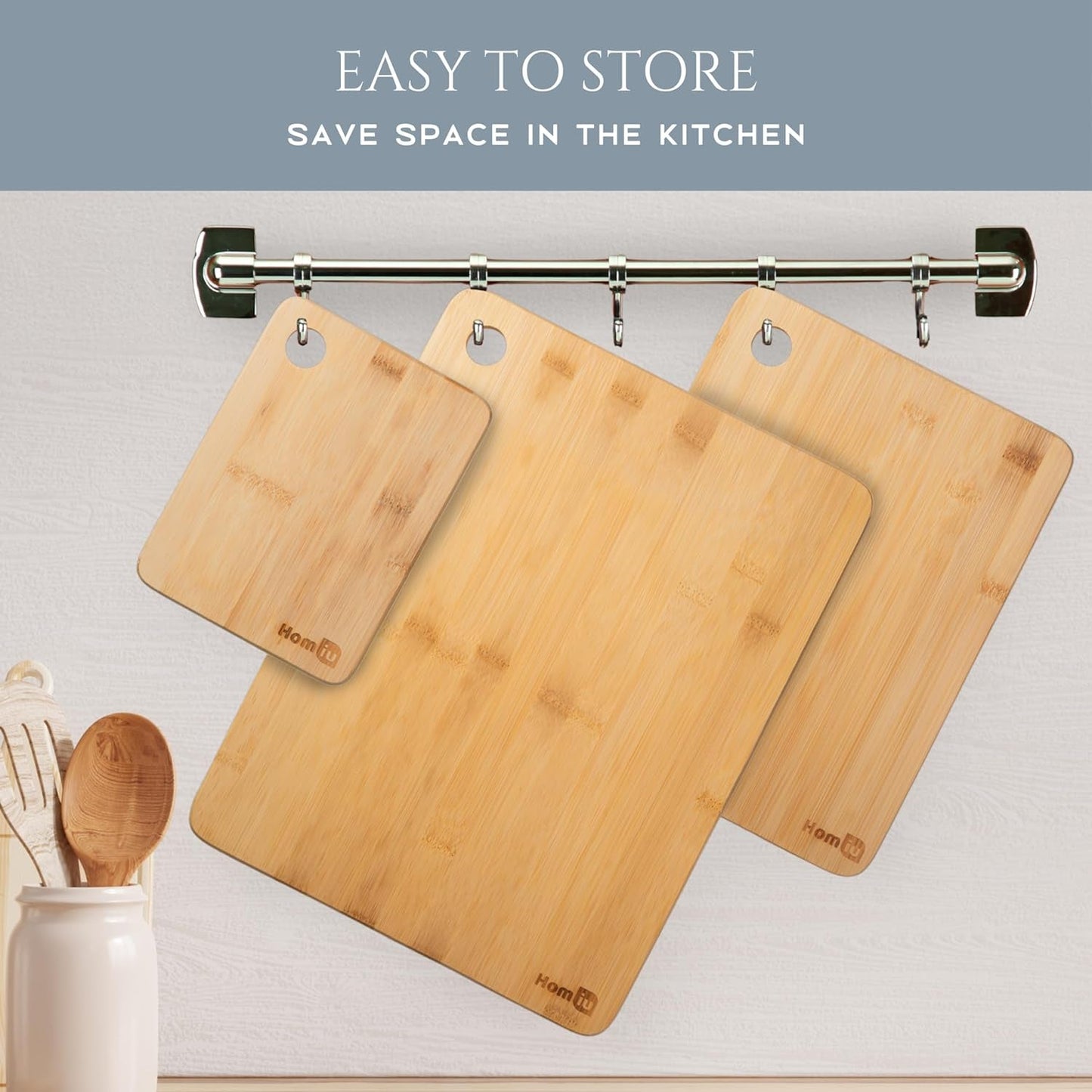 Premium 3 - Piece Bamboo Cutting Board Set: Thick Kitchen Essentials - Nourishment Tapestry