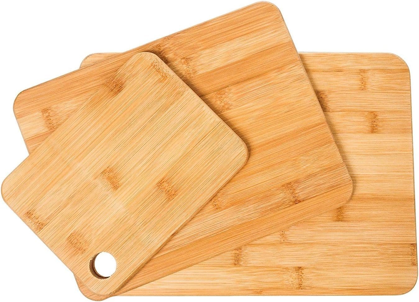 Premium 3 - Piece Bamboo Cutting Board Set: Thick Kitchen Essentials - Nourishment Tapestry