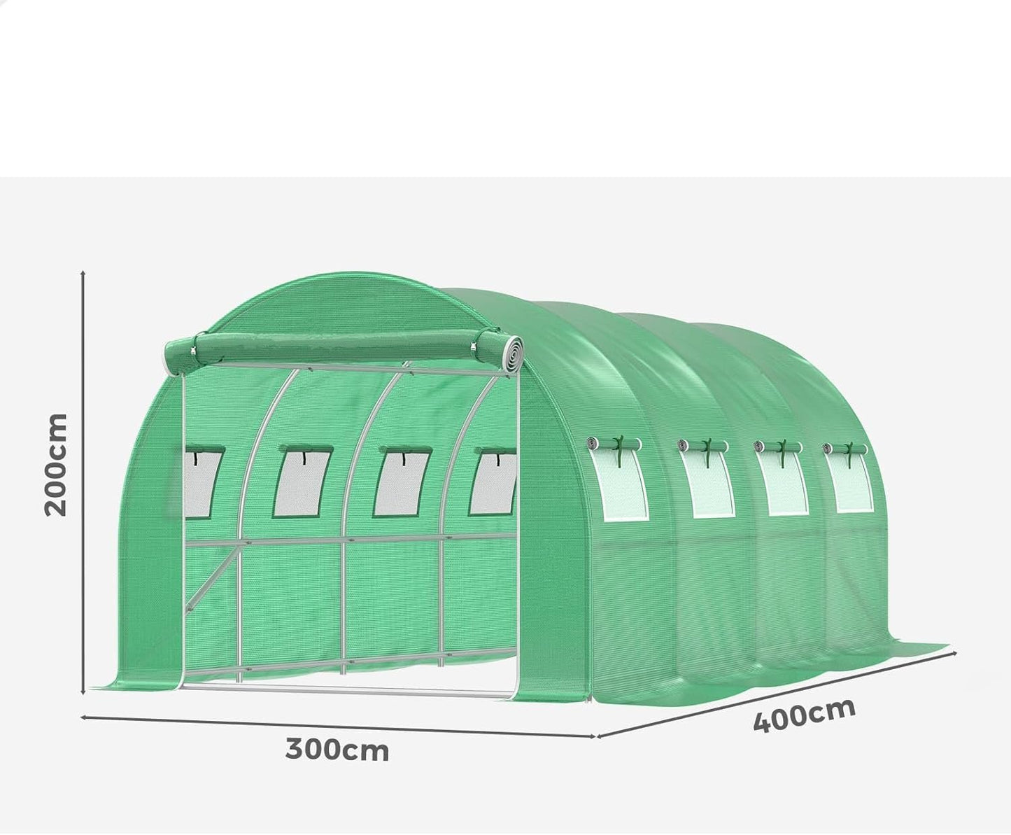 Premium 4x3x2M Steel Frame Walk - In Greenhouse for Year - Round Plant & Flower Cultivation - Nourishment Tapestry